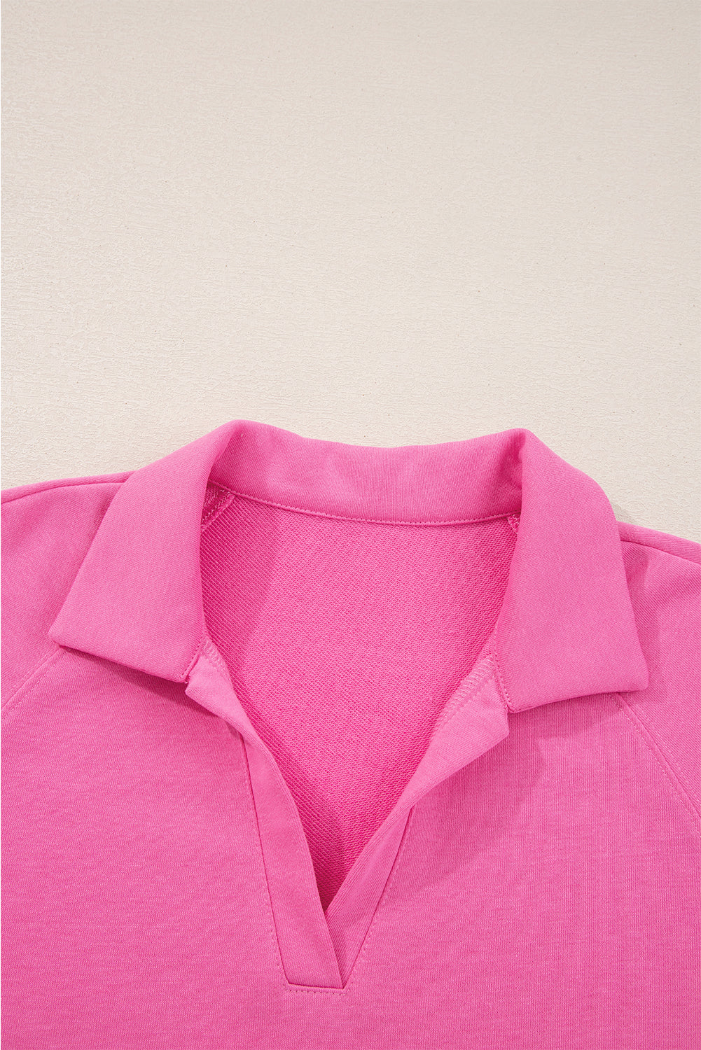 Wisteria Solid Color Collared Pullover and Central Seam Pants Set