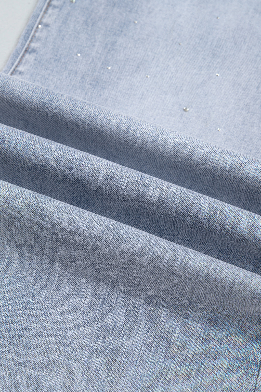 Beau Blue Sparkle Detail Western Casual Shift Jeans