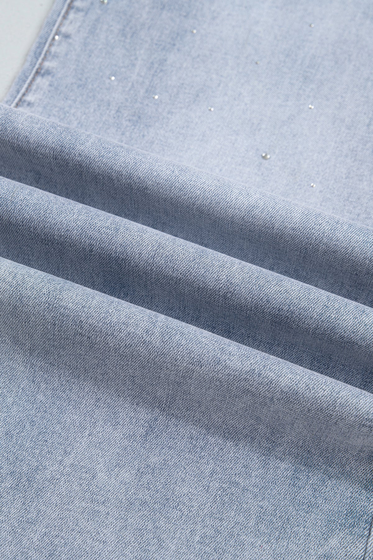 Beau Blue Sparkle Detail Western Casual Shift Jeans