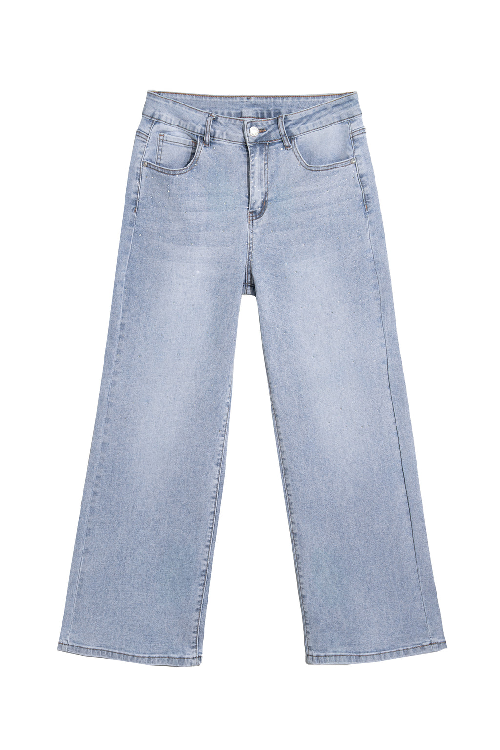 Beau Blue Sparkle Detail Western Casual Shift Jeans