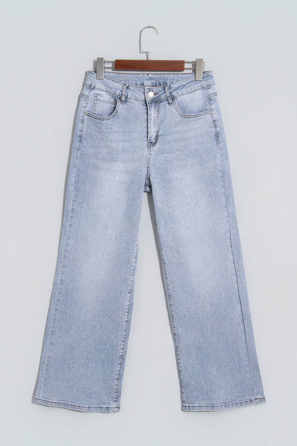 Beau Blue Sparkle Detail Western Casual Shift Jeans