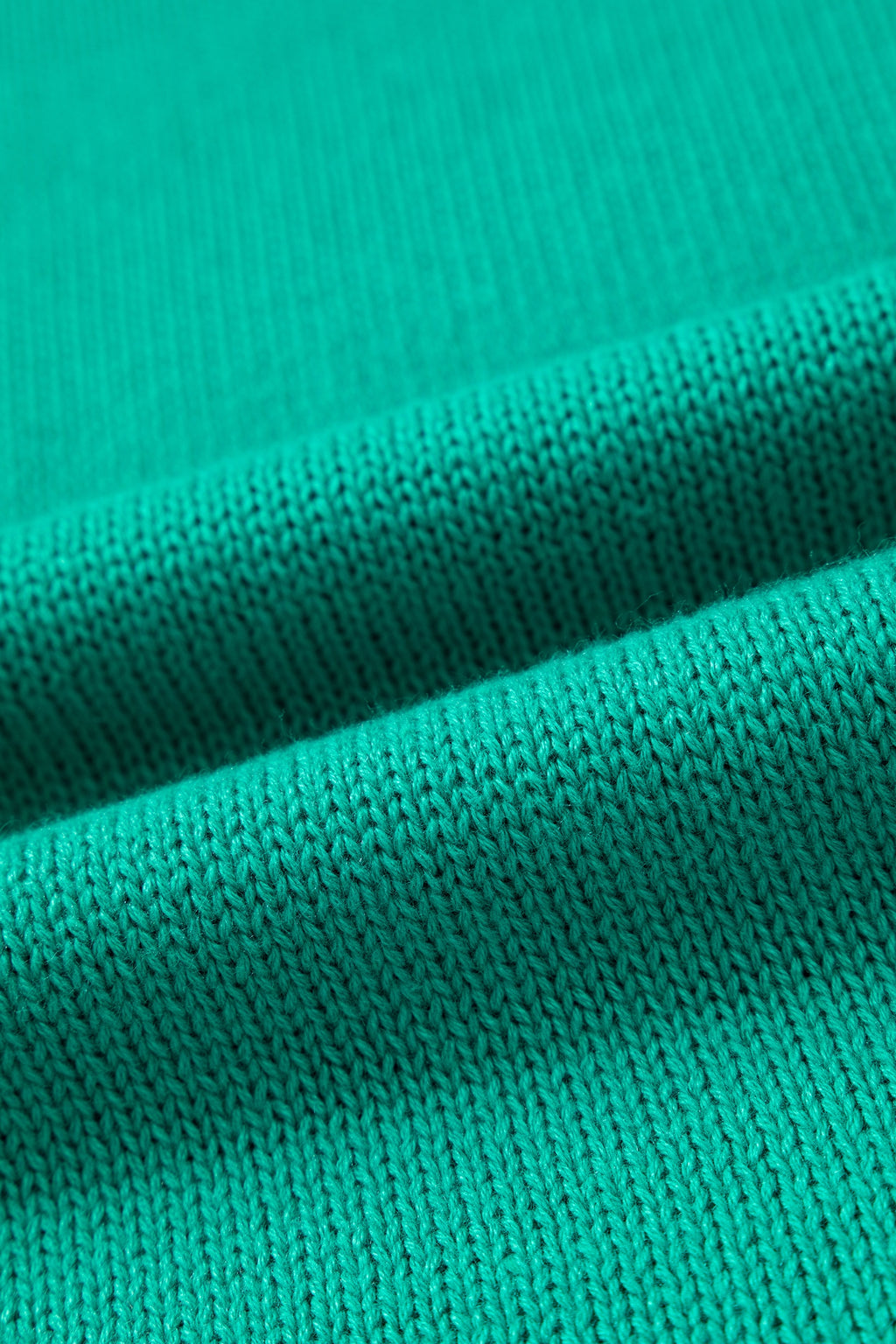 Bright Green Merry Print Ribbed Trim Round Neck Loose Fit Sweater
