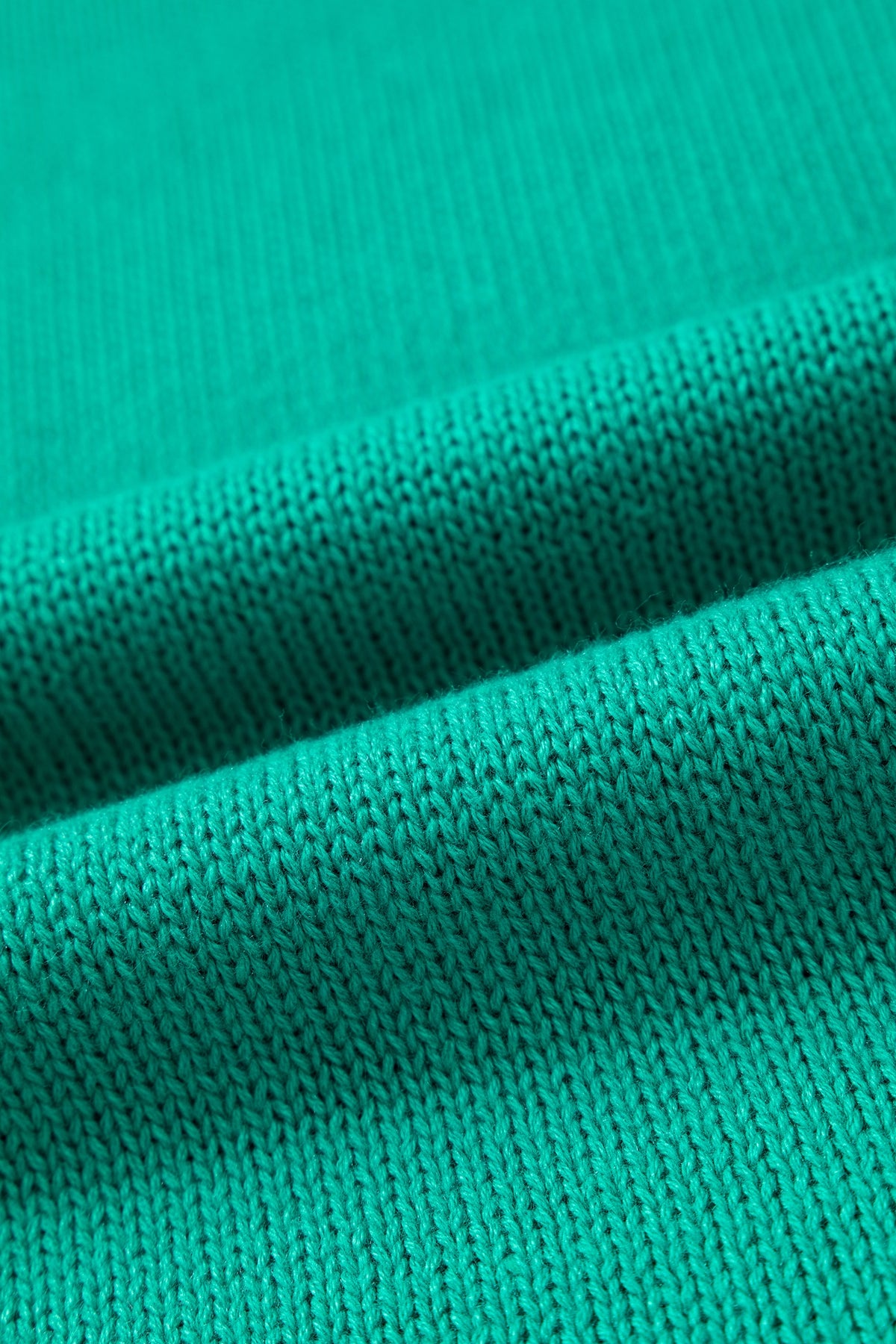 Bright Green Merry Print Ribbed Trim Round Neck Loose Fit Sweater